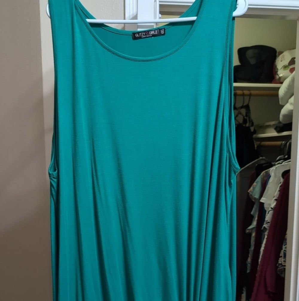Teal Sleeveless Dress